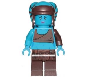 LEGO Aayla Secura с Тъмнолазурно Skin Минифигурка