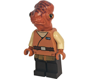 LEGO Admiral Ackbar с Medium Dark Плът Robe Минифигурка