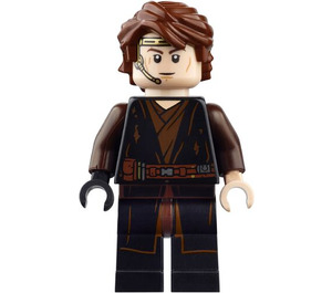 LEGO Anakin Skywalker с Черно Крака и Dirt Stains с Слушалки Минифигурка