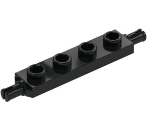 LEGO Черно Плоча 1 x 4 с Колело Holders (2926 / 42946)