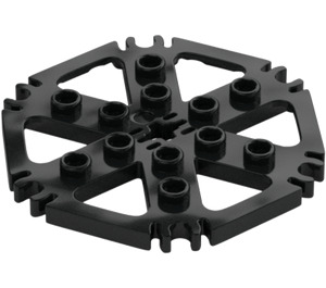 LEGO Technic Плоча 6 x 6 Hexagonal с Six Спици и Clips (64566)