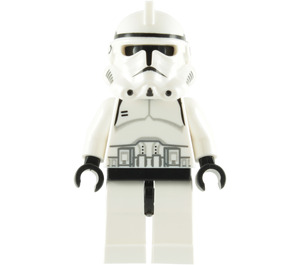 LEGO Clone Trooper Phase 2 с Черно Глава и Твърди Каска Устата Минифигурка