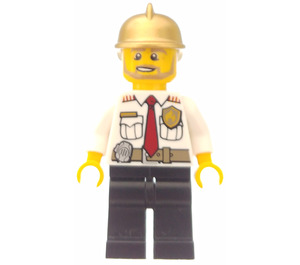 LEGO огън Chief с Gold Каска и Uniform Минифигурка