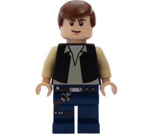 LEGO Han Solo с Черно Жилетка и Dark Син Крака  Минифигурка