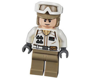 LEGO Rebel Trooper (Hoth) с Тъмен тен Каска и Намръщи се Минифигурка