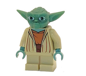 LEGO Yoda с Пясъчно зелено Skin и Сив коса Минифигурка