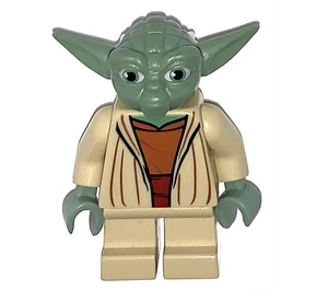 LEGO Yoda с Пясъчно зелено Skin и Бяло коса Минифигурка