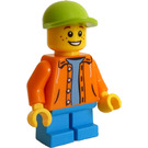 LEGO Boy с портокал Яке Минифигурка