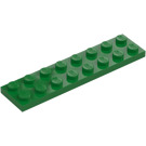 LEGO зелено Плоча 2 x 8 (3034)