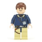 LEGO Han Solo с Dark Син Яке и тен Крака Минифигурка