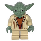 LEGO Yoda с Пясъчно зелено Skin и Бяло коса Минифигурка