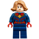 LEGO Капитан Marvel с Medium Dark Плът коса Минифигурка