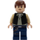 LEGO Han Solo с Черно Жилетка и Dark Син Крака  Минифигурка