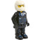 LEGO Полиция Cop с Черно Облекло, Бяло Каска и Жълто Глава Минифигурка