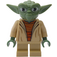 LEGO Yoda с Пясъчно зелено Skin и Бяло коса с Printed обратно Минифигурка