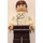 LEGO Han Solo с Бяло Риза с Wrinkles и Dark кафяво Крака с Гладка коса Минифигурка