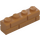 LEGO Средно тъмна плът Тухла 1 x 4 с Embossed Bricks (15533)