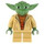 LEGO Yoda с Пясъчно зелено Skin и Бяло коса с Printed обратно Минифигурка